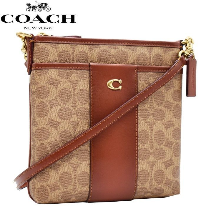 COACH コーチ レザー ショルダーバッグ ポシェット メッセンジャー