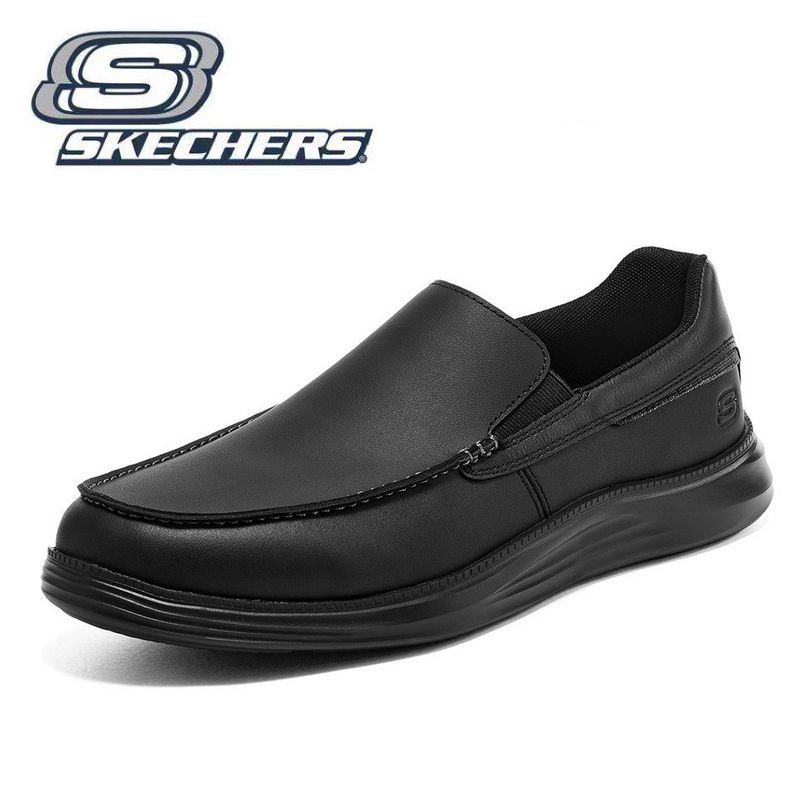 スケッチャーズ スリッポン メンズ 黒 スニーカー 新作 SKECHERS