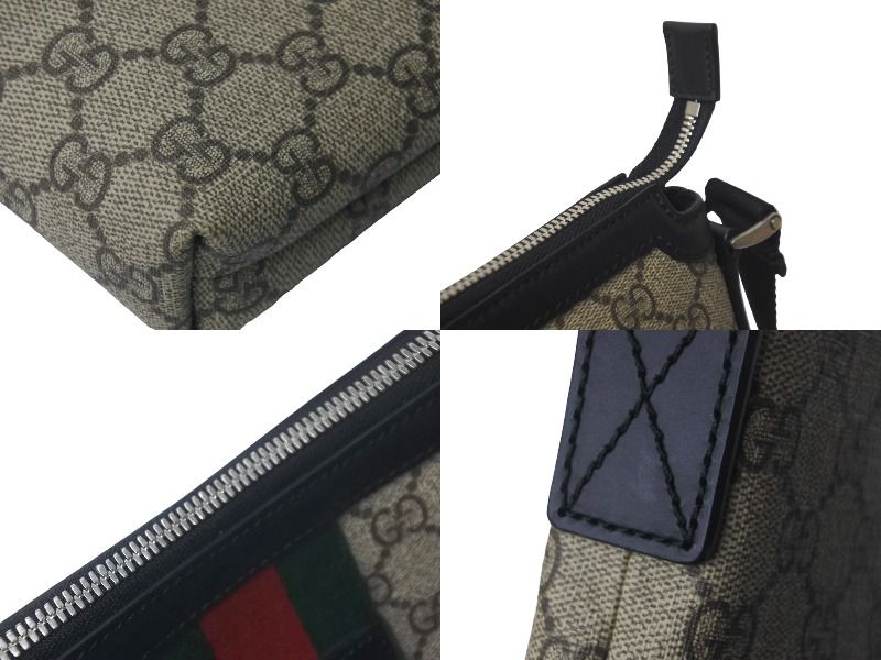 極美品 GUCCI グッチ ショルダーバッグ GGスプリームフラット