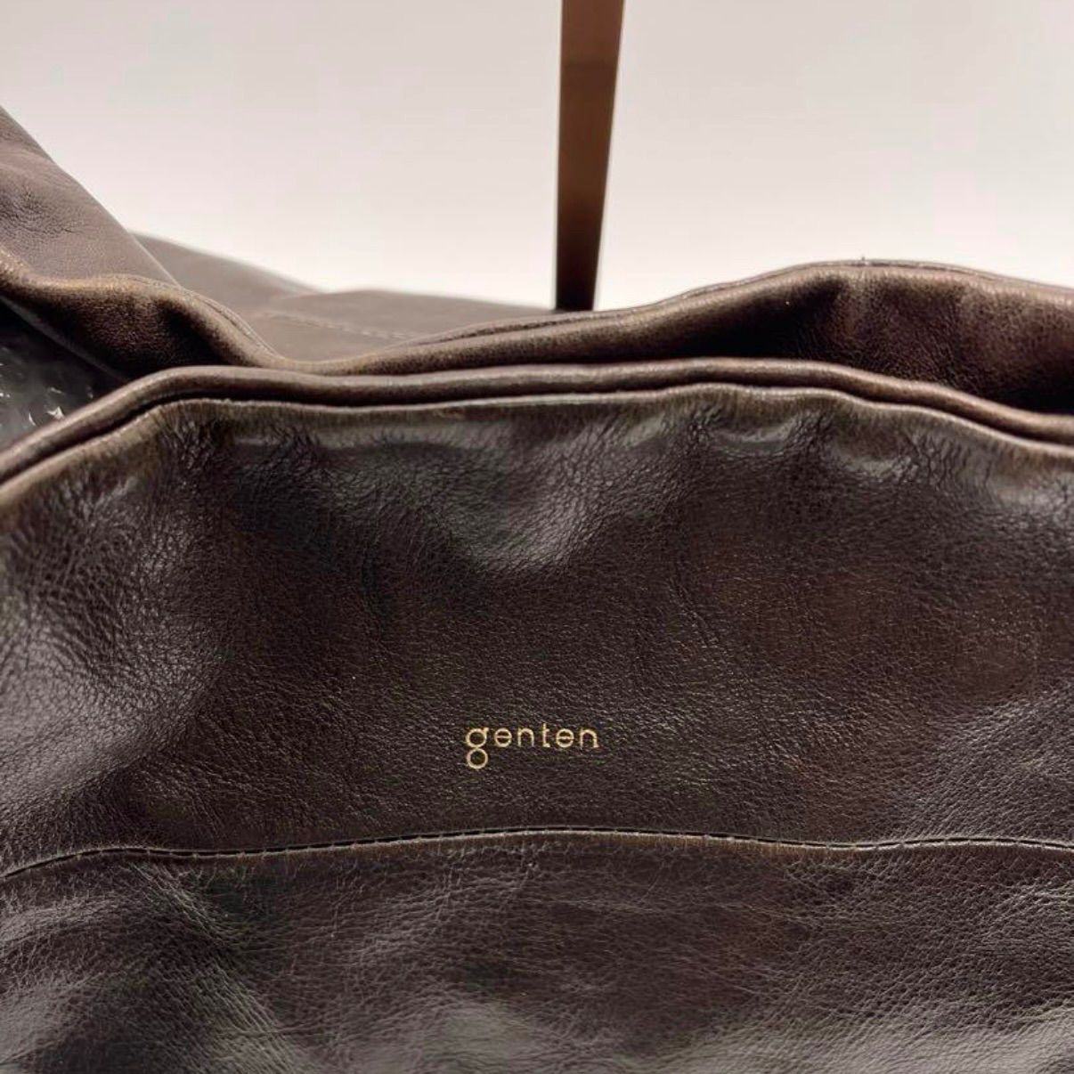 ✨genten✨ 本革 ブラウン トートバッグ A4可 00137 - メルカリ