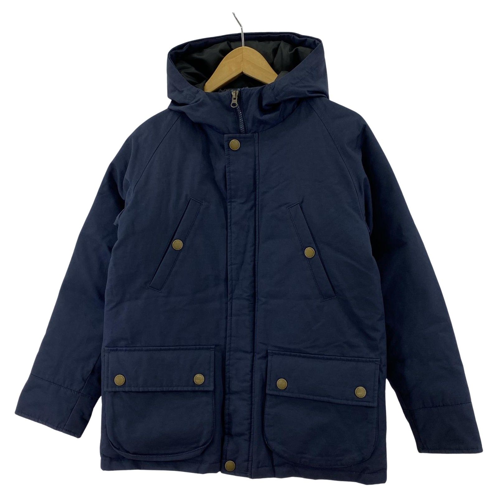 coen コーエン フーデッドダウンジャケット sizeMEDIUM/ネイビー 