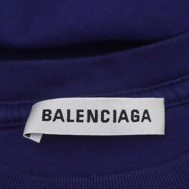 バレンシアガ BALENCIAGA キャンペーンロゴプリント Tシャツ 半袖 バックロゴ XS 518213 青紫 ブルーパープル /HS □OS  □SH - メルカリ