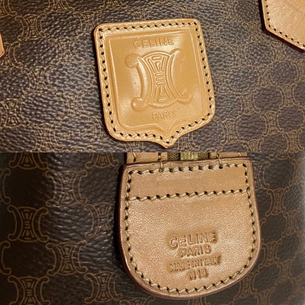 極 美品 CELINE セリーヌ ヴィンテージ マカダム ブラゾン トリオンフ