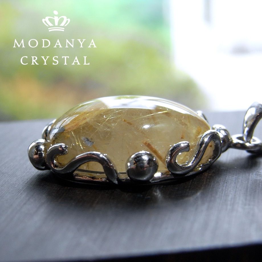 ルチルクォーツ［シルバー925フレーム］ペンダントトップ7（天然石