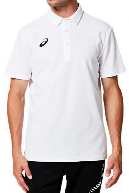 asics アシックス TEAM POLO SHIRT Bホワイト XL 2031E241 100 | スポーツ メンズ XL ホワイト 白 服 衣類 衣料品ウェア ウエア フィットネスウェア トップス ポロシャツ シャツ ベーシック 綿 ポリエステ