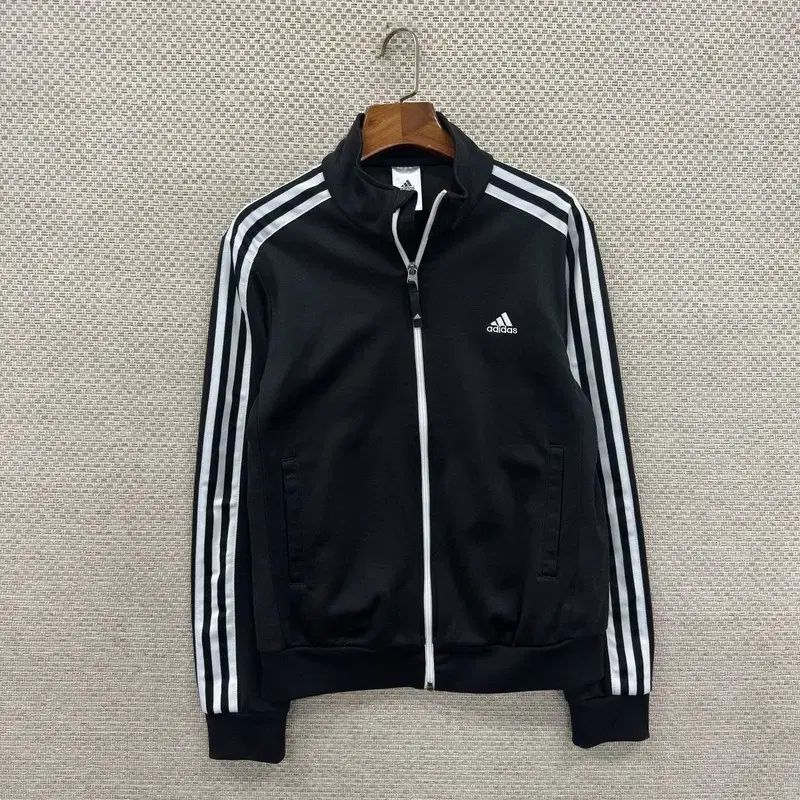 adidas(アディダス) 3本線 白×黒 トラックトップス ジップアップ ジャージ 100 C03077