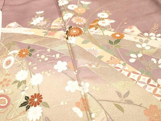 値下げ！極美品★縮緬訪問着 縮緬地 附下げ・訪問着＆なごや帯・帯〆・帯揚げセット（正絹