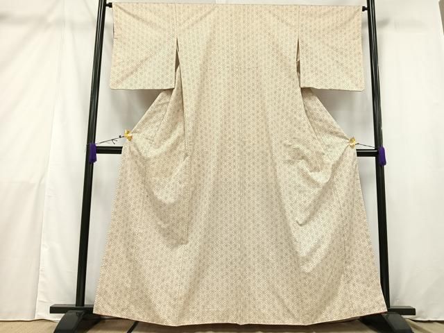 平和屋着物□上質な紬 麻の葉文様 正絹 逸品 AAAX6631mf - メルカリ