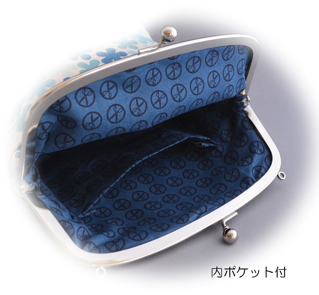 五色帆布堂 「KYOTO JAPAN」 6寸口金 ショルダー 五色ドット 生成り : 五色帆布堂 「KYOTO JAPAN」 6寸口金 ショルダー 五色