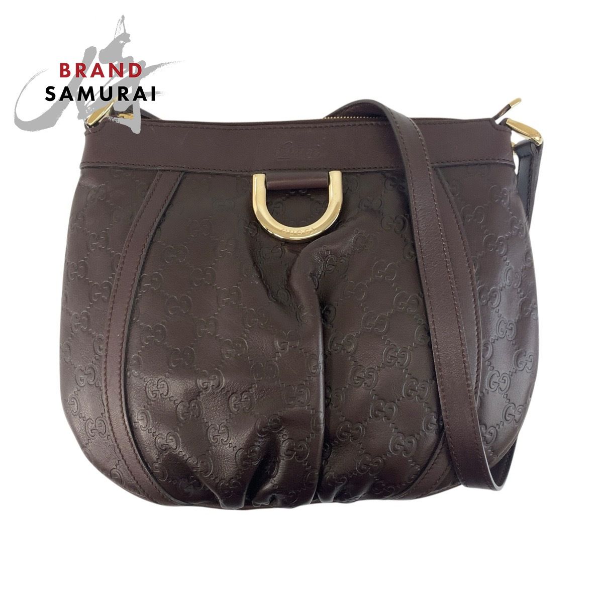 □美品□ GUCCI グッチ アビー ロゴマーク 金具 スタッズ シマレザー 