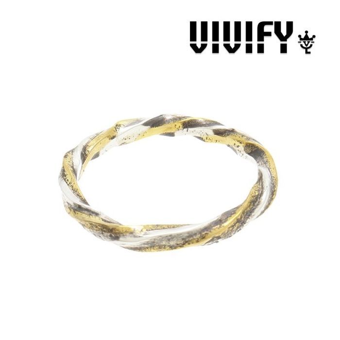 VIVIFY Silver x Brass Spiral Ring 23号 - メルカリ