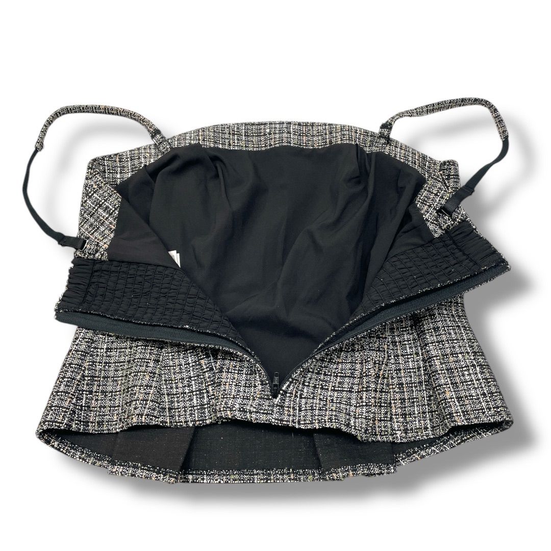 トップス herlipto Check Tweed Peplum Top Shorts Vol.1 Check Tweed Peplum Top