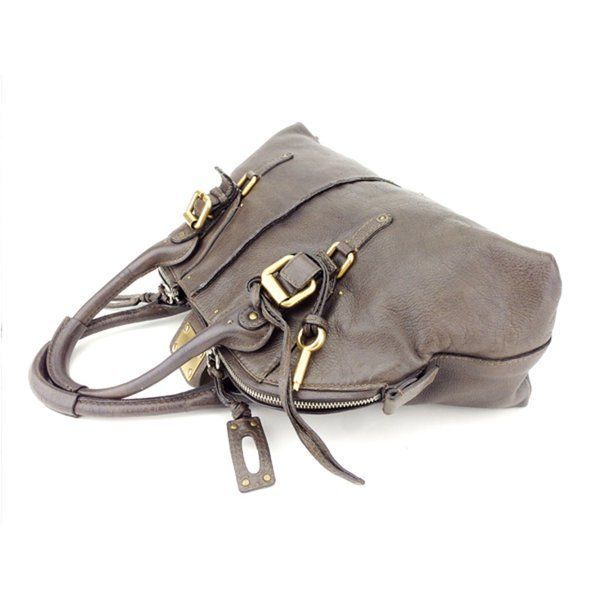 クロエ ボストンバッグ ワンショルダー パティントン ブラウン レザー