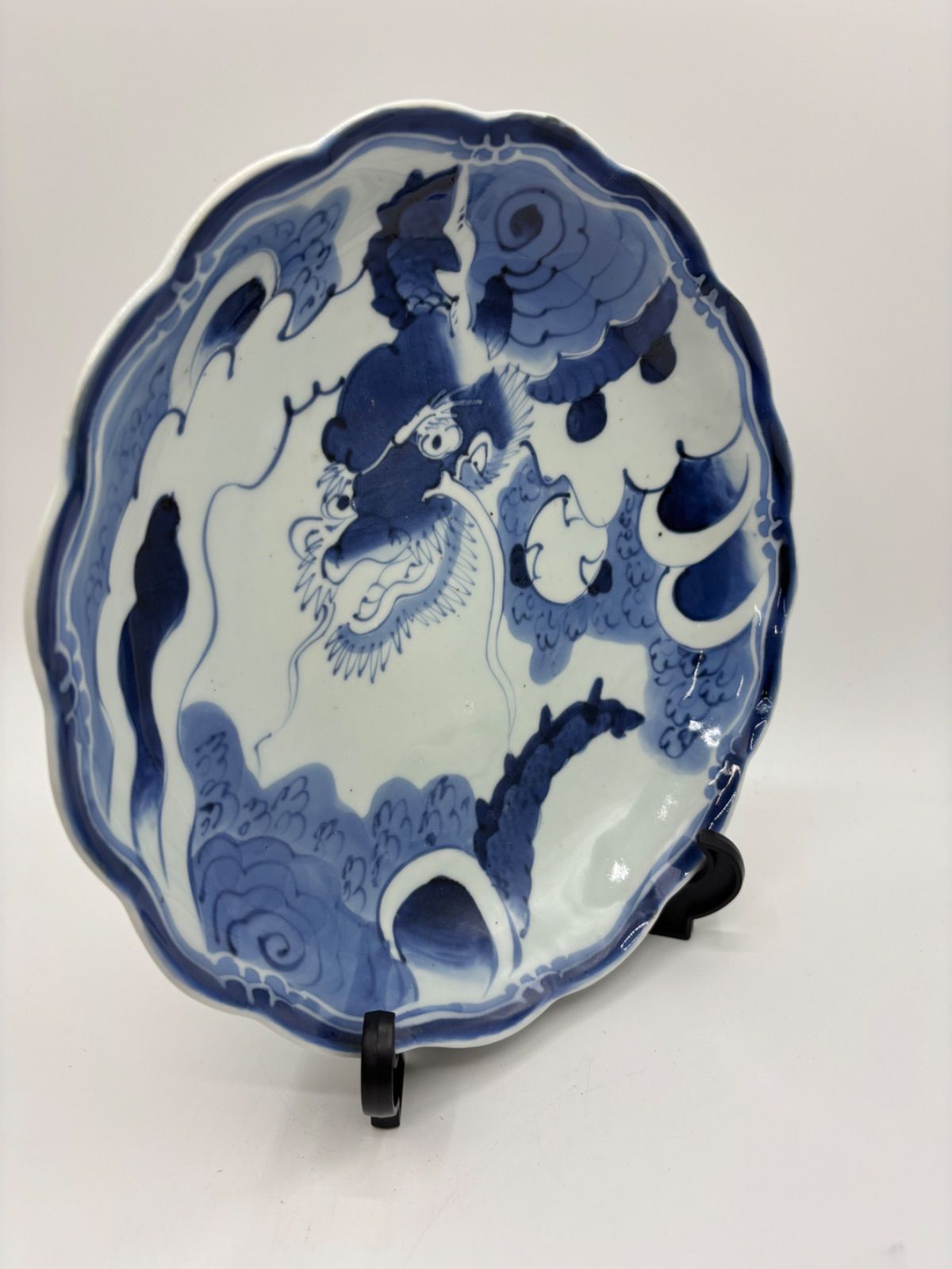 古伊万里 志田窯【染付雲竜文皿】(17) 28センチ - メルカリ