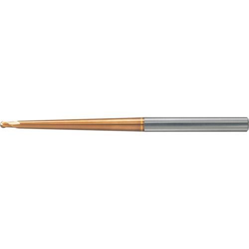 ユニオンツール 超硬２枚刃テーパネックボールエンドミル Ｒ０．３×首下長２０×首部テーパ角５°×刃長０．４８×全長５０