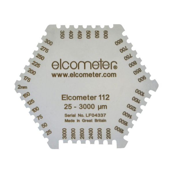 7営業日以内発送 ｅｌｃｏｍｅｔｅｒ B112----1B 六角形ウェットフィルム膜厚計 B1121B 沖縄離島販売不可