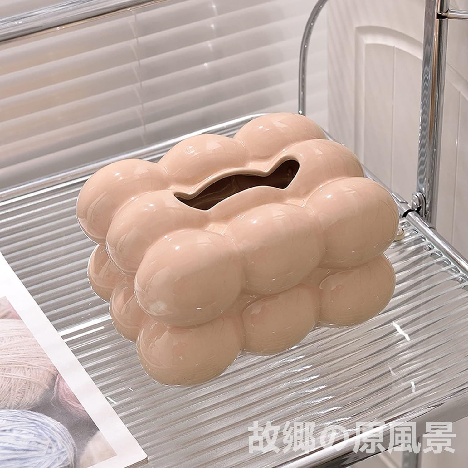 ティッシュボックス ティッシュボックスカバー ティッシュボックスホルダー マシュマロ型 コーヒー色 おしゃれ インテリア セラミック製 モダン シンプル リビングルーム 寝室 ダイニング