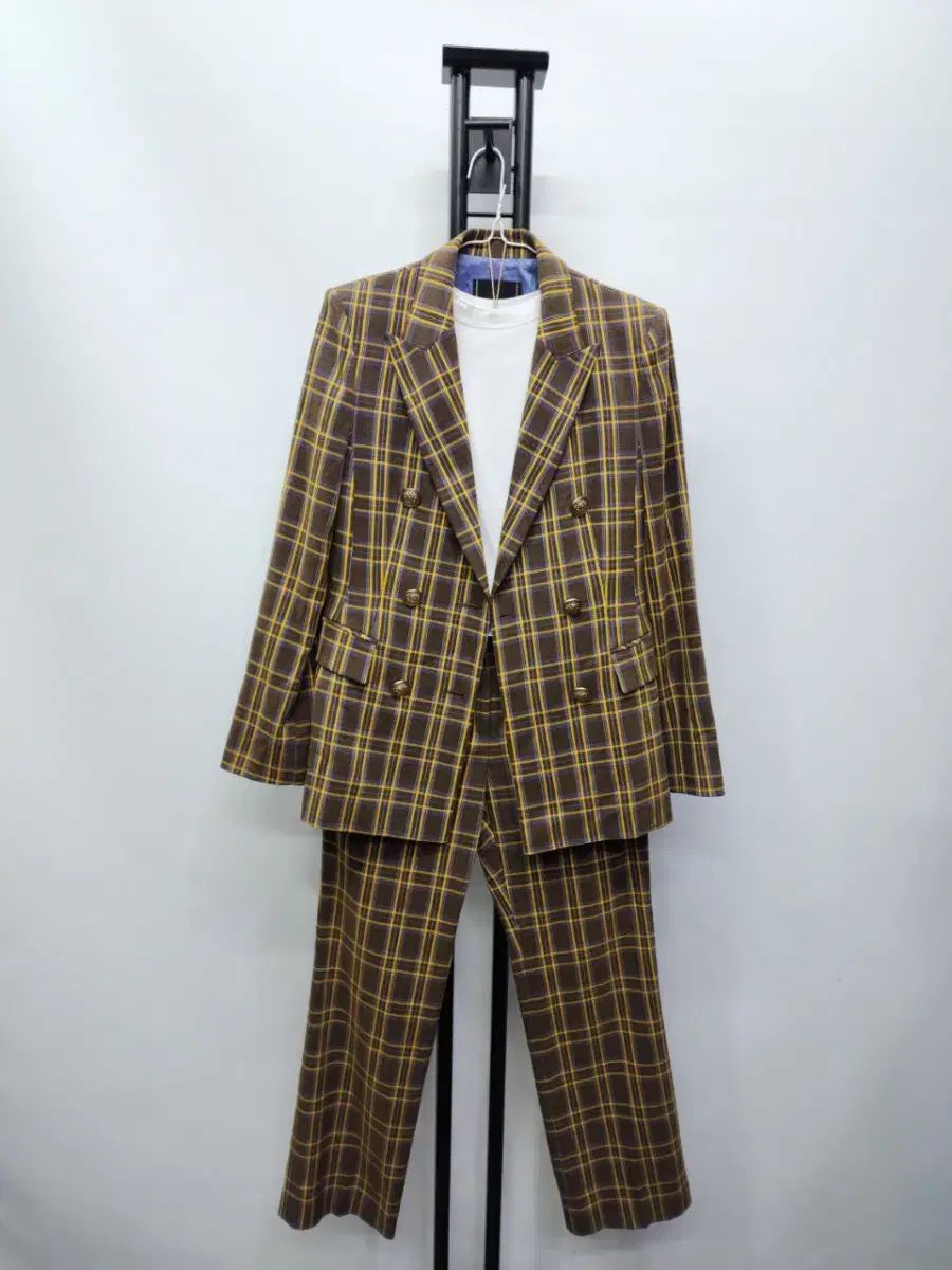 JESSI NEWYORK ジェシーニューヨーク アイレッド アレクシス パープル CHECK スーツ セットアップ 55