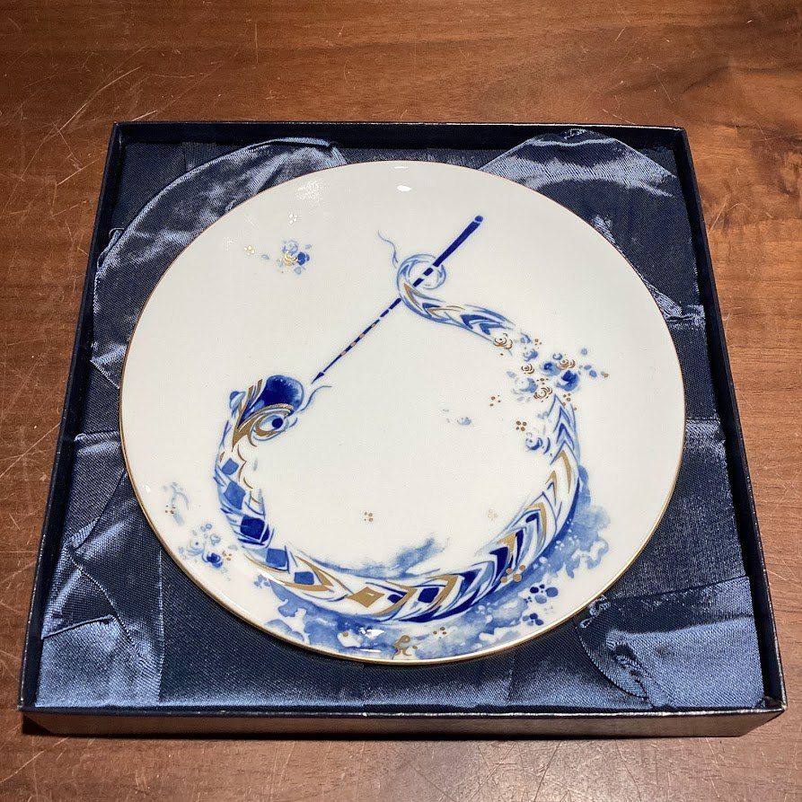 マイセン 笛を吹く陽気なスネーク 2001年 干支プレート Meissen