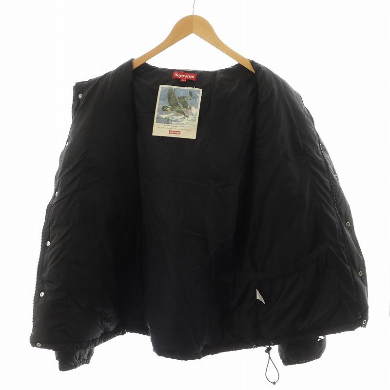 正規品 Supreme ブラック ナイロンジャケット シュプリーム レア S シュプリーム SUPREME 09FW Puffy Jacket 中綿ジャケット フード