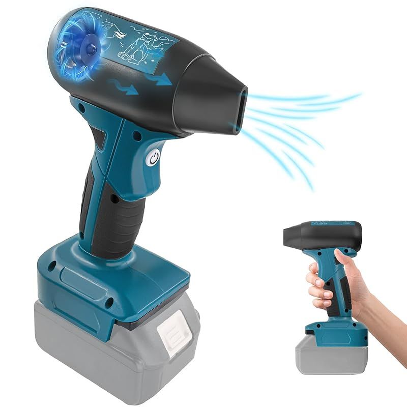 ハンディクリーナー エアダスター 130 000rpm マキタバッテリー BL1815 BL1820 BL1830 18Vリチウムバッテリー使用 ブロワー 強風 電動エアダスター 4階段速度 160W 車の掃除 バーベキューに適用 0