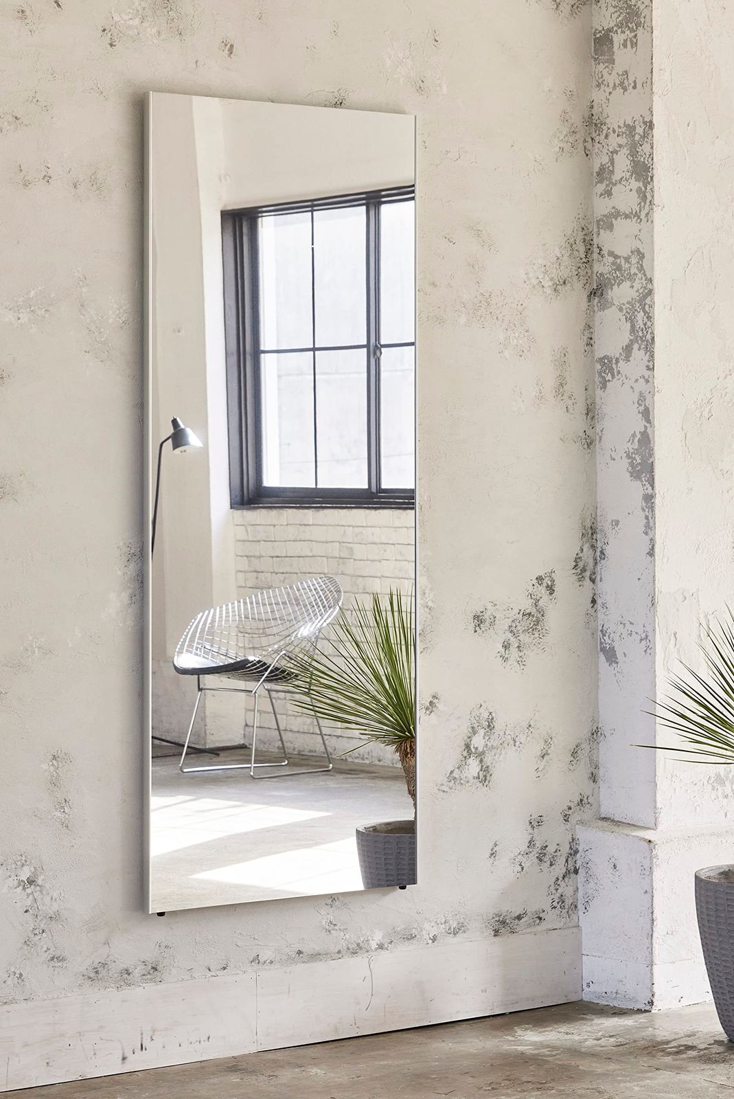 リフェクス割れない軽量ミラー 幅60×高さ150cmスリムエッジ シルバーRRM-5|S 日本製