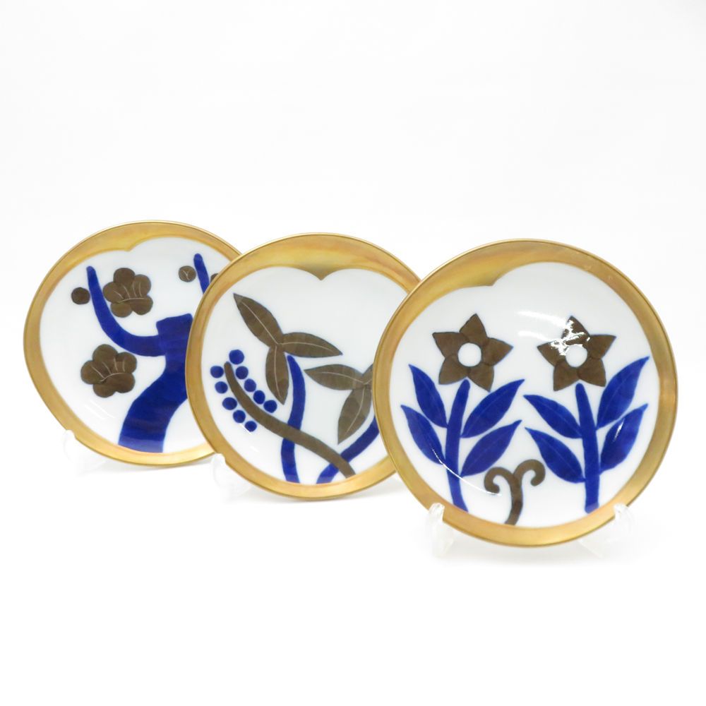 光琳風染付 銘々皿