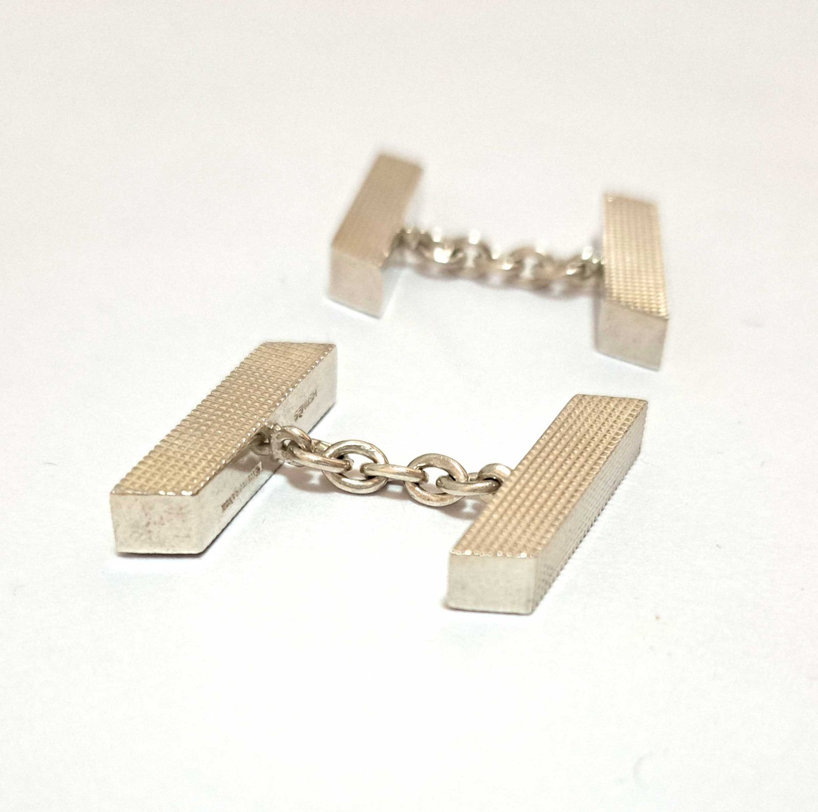 エルメス スクエア カフス シルバー製 カフリンクス SV925 メンズ