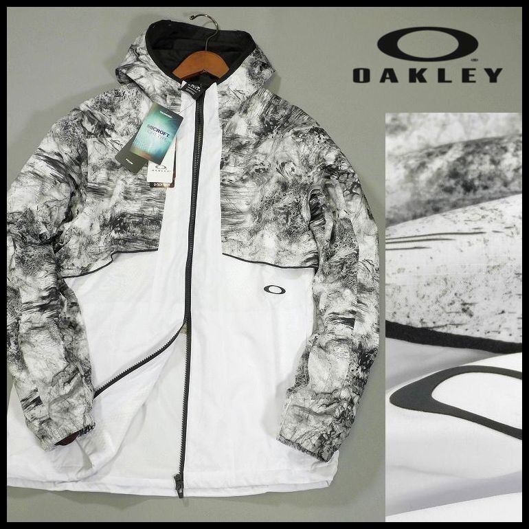 新品 オークリー フーディージップジャケット XXL 白 グラフィック柄 撥水 防風 保温 OAKLEYL メンズ - メルカリ