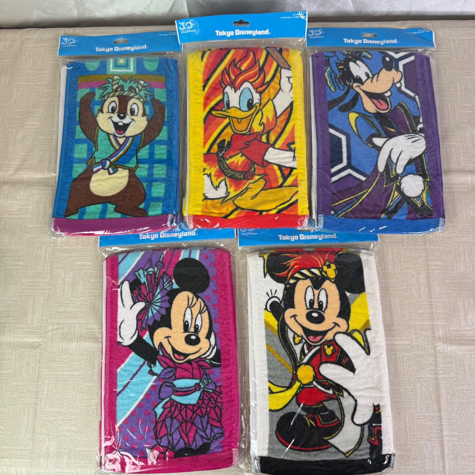 ディズニー 30周年 ロングタオル 5点セット - メルカリ