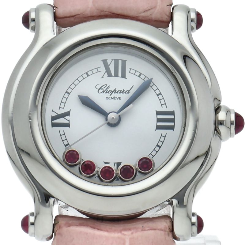 ショパール ハッピースポーツ ウォッチ 5Pルビー 27/8245-21 保証書 SS  