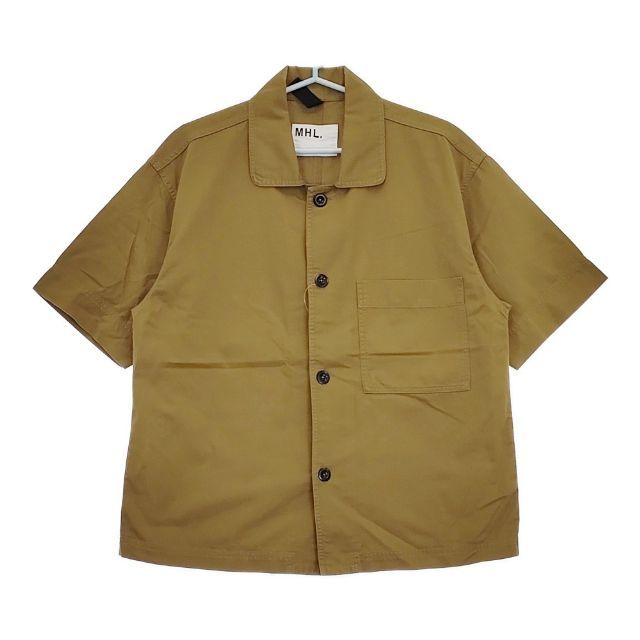 MHLカーキ 半袖ワークシャツ Mサイズ MHL. マーガレットハウエル 半袖シャツ カーキ アースカラー M