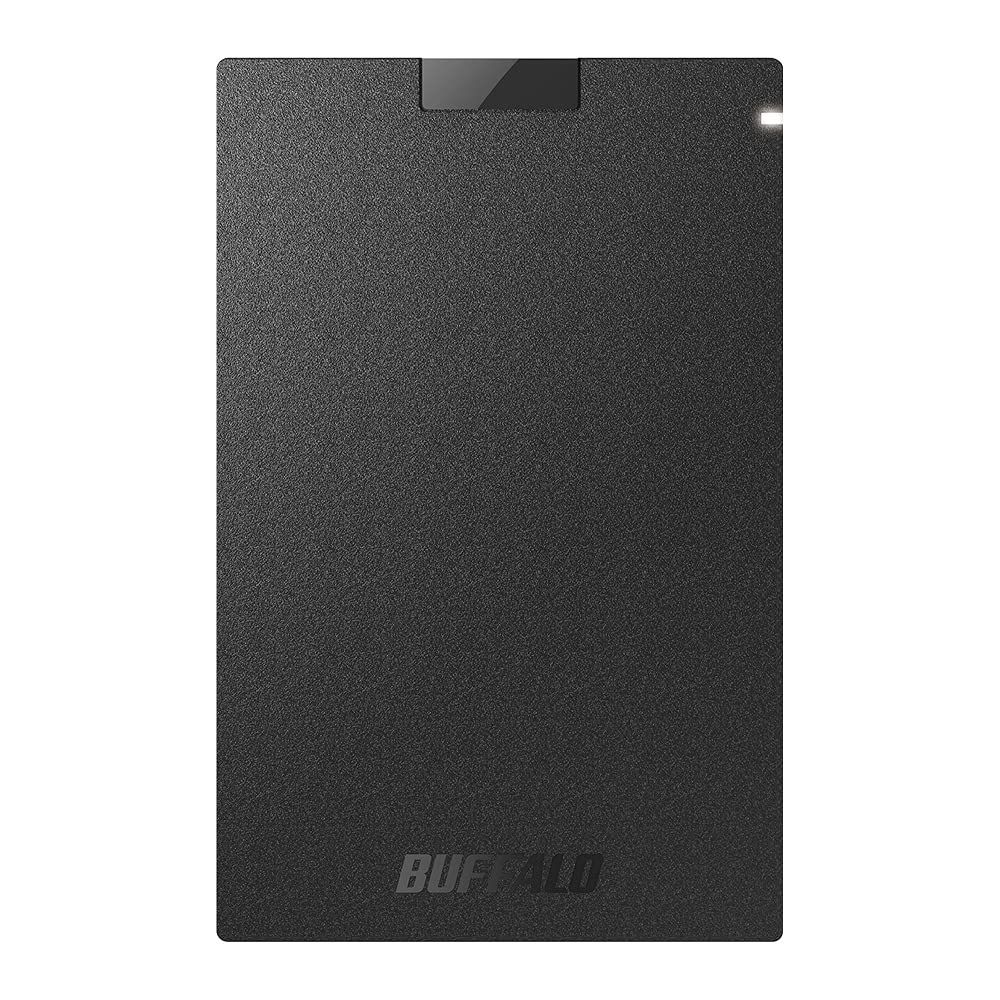 バッファロー SSD 外付け 500GB USB3.2Gen1 ポータブル コンパクト PS5/PS4対応(メーカー動作確認済) ブラック SSD-PG500U3-BC/N [480-500GB]