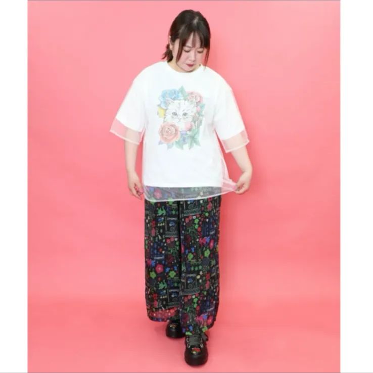 チュール重ねプルオーバー