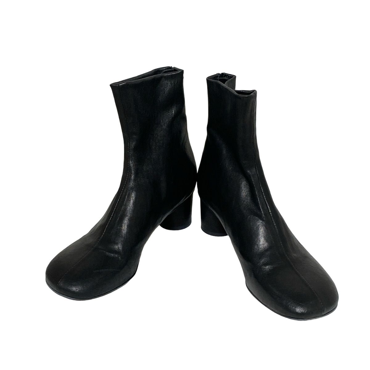 Purpred パープレッド ショートブーツ 23 1 2 レディース - 黒 レザー