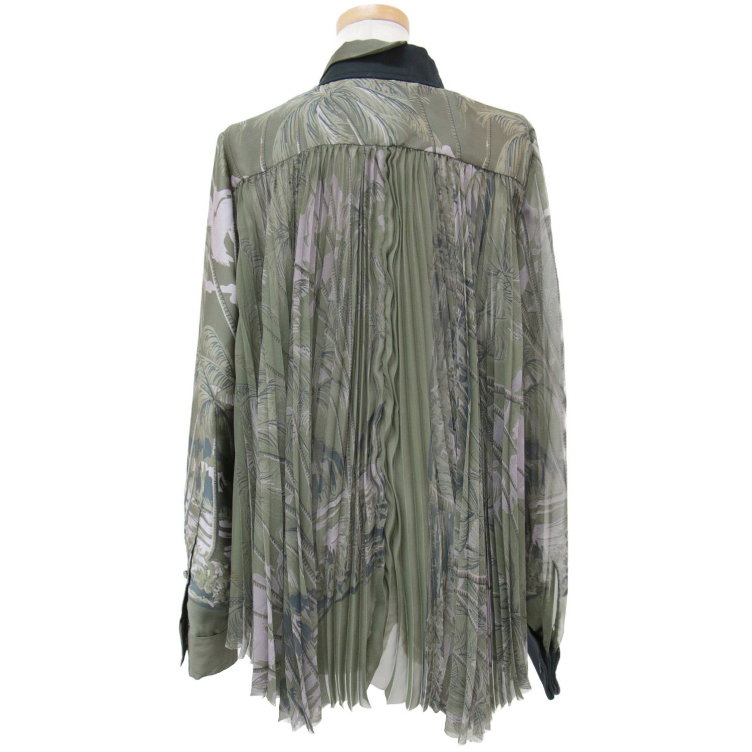 Sacai サカイ × SUN SURF ブラウス シャツ トップス 長袖 プリーツ 