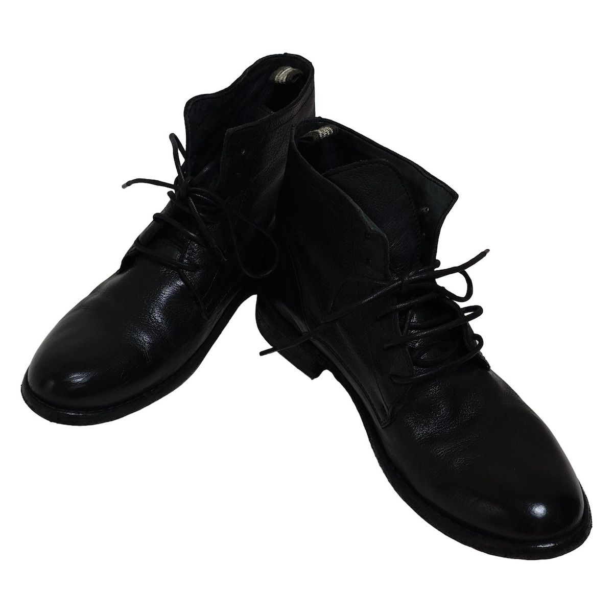 officine creative オフィチーネクリエイティブ ショートブーツ 37 レディース - 黒 レースアップ レザー