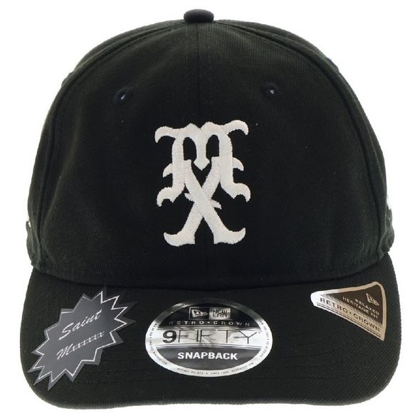 SAINT MICHAEL セントマイケル 24SS× New Era ロゴ刺繍ベースボールキャップ帽子