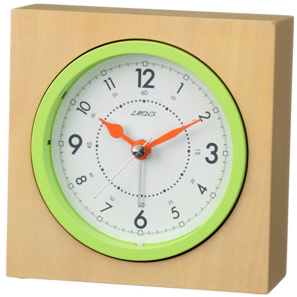 ランデックス(Landex) 目覚まし時計 アナログ フレーミー 角型