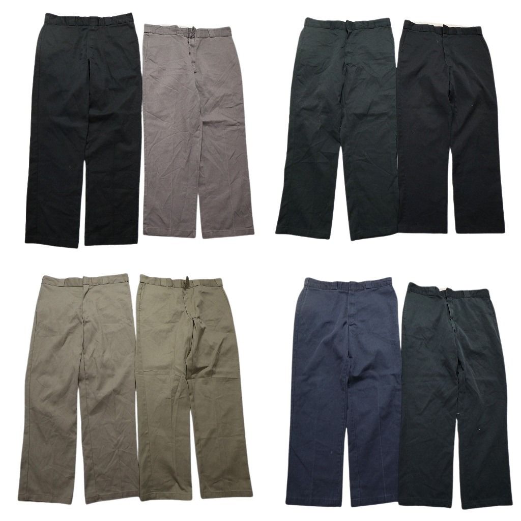 古着卸 まとめ売り ディッキーズ Dickies 874 ワーク パンツ 8枚セット メンズ 36 |38 ノープリーツ センタークリース 古着 NB9789