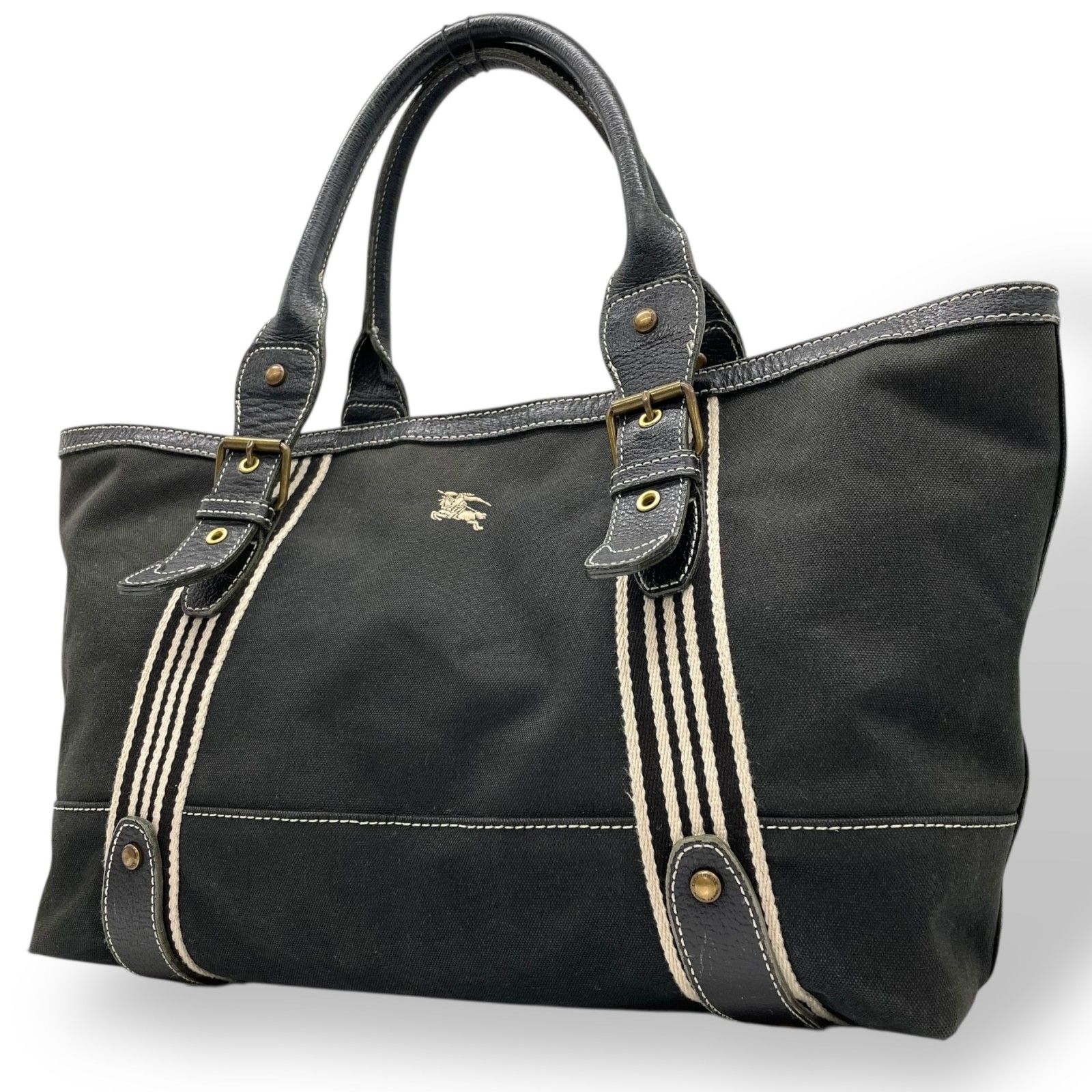 美品 BURBERRY バーバリーブルーレーベル トートバッグ キャンバス 