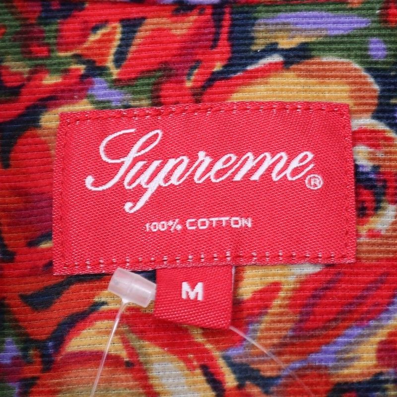 高品質定番 Supreme supreme 18aw roses corduroy shirt blue Mの通販