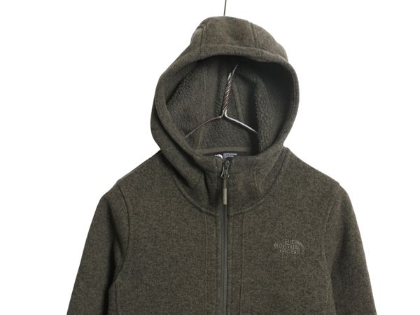 なクーポン配布中! US企画 ノースフェイス セーター フリース パーカー ジャケット レディース S | アウトドア 裏 ボア パイル ハーフ コート ニット ブルゾン