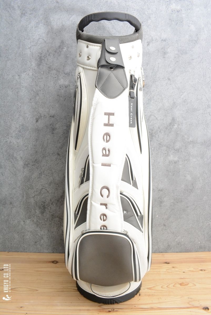 5分割】ヒールクリーク Heal Creek キャディバッグ ホワイト/グレー HC