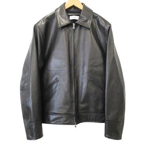 極美品✨希少XL セオリー レザージャケット 羊革ダブルライダース 定価9.8万 マーカ marka 美品 24AW LEATHER RIDERS JACKET シープレザー