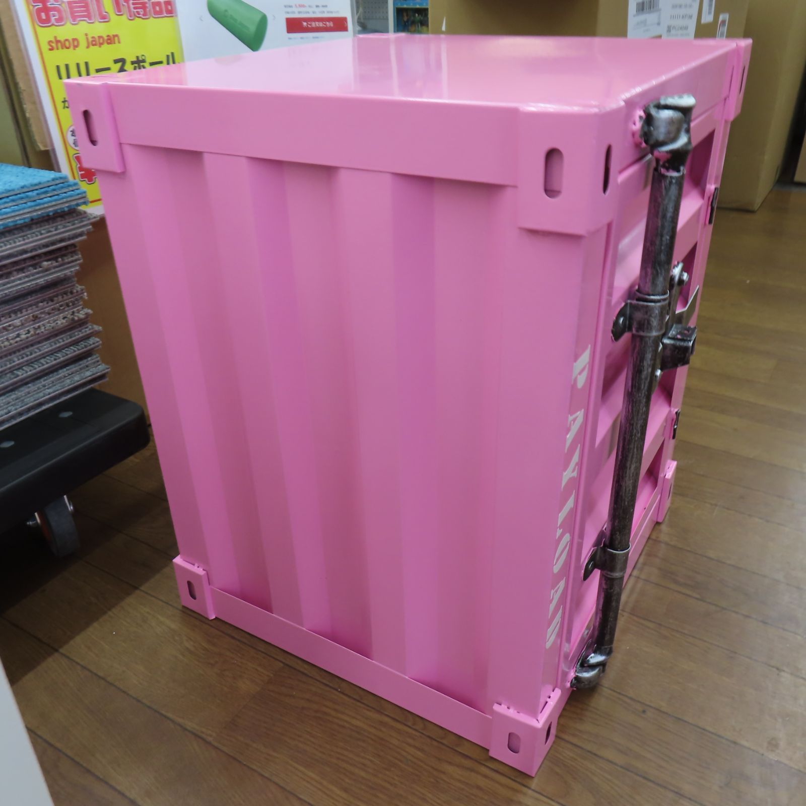 未使用・展示品】スチールコンテナミニキャビネット ピンク (C6-74) T