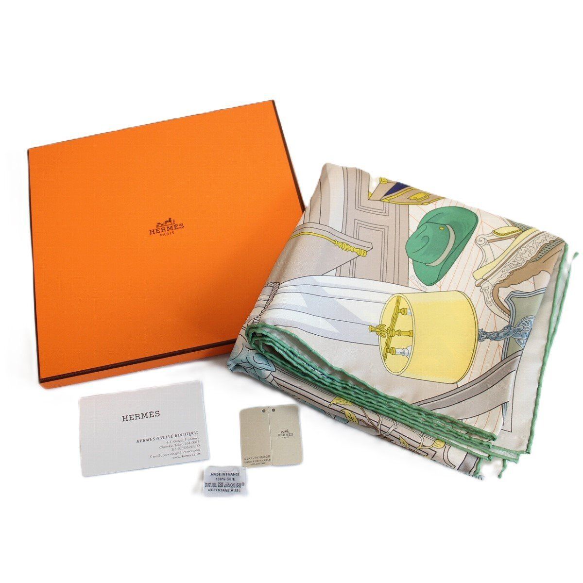 新品未使用　HERMES スカーフ 24番地のミステリー　カレ90 シルク エルメス カレ90 MYSTERE AU 24 24番地のミステリー スカーフ