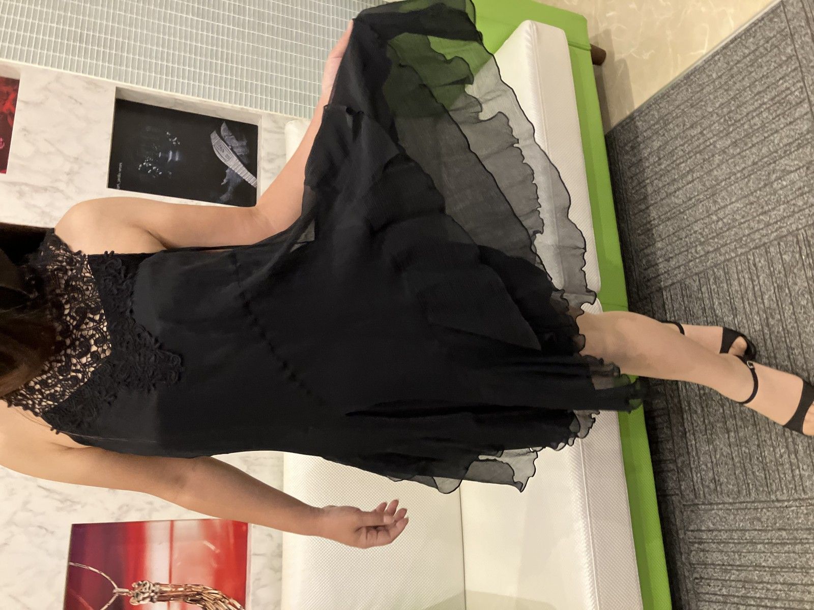 超ポイントアップ祭 スコットクラブ SCOT 黒 ブラック ドレス ワンピース CLUB ワンピース