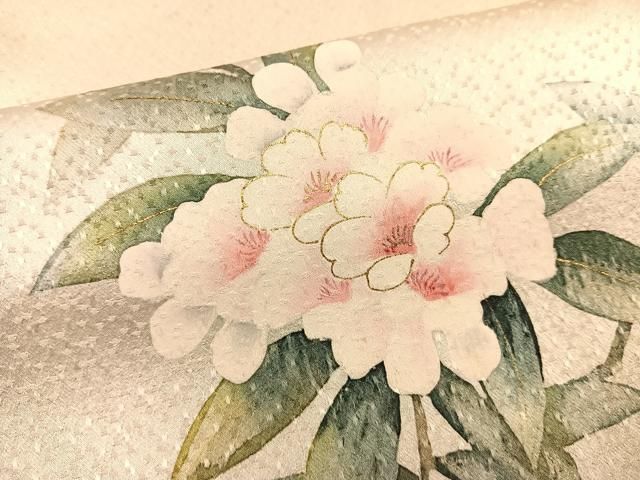 平和屋着物○訪問着 手描き 草花間道 暈し染め 金彩 やまと金