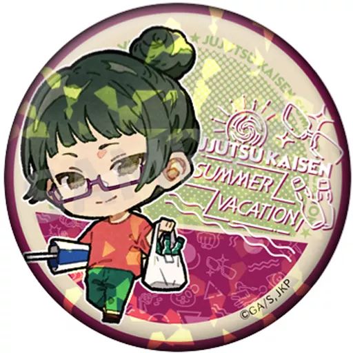 呪術廻戦 禪院真希 ホログラム 缶バッジ 禪院真希】 呪術廻戦 トレーディングホログラム缶バッジ 休日Ver